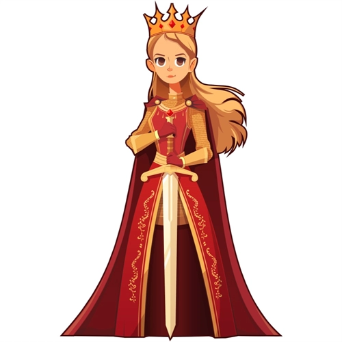 Princess Theme Royal Warrior Princess Transparent Sticker